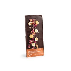 Hazelnut Rose and Cacao Dark Chocolate Bar